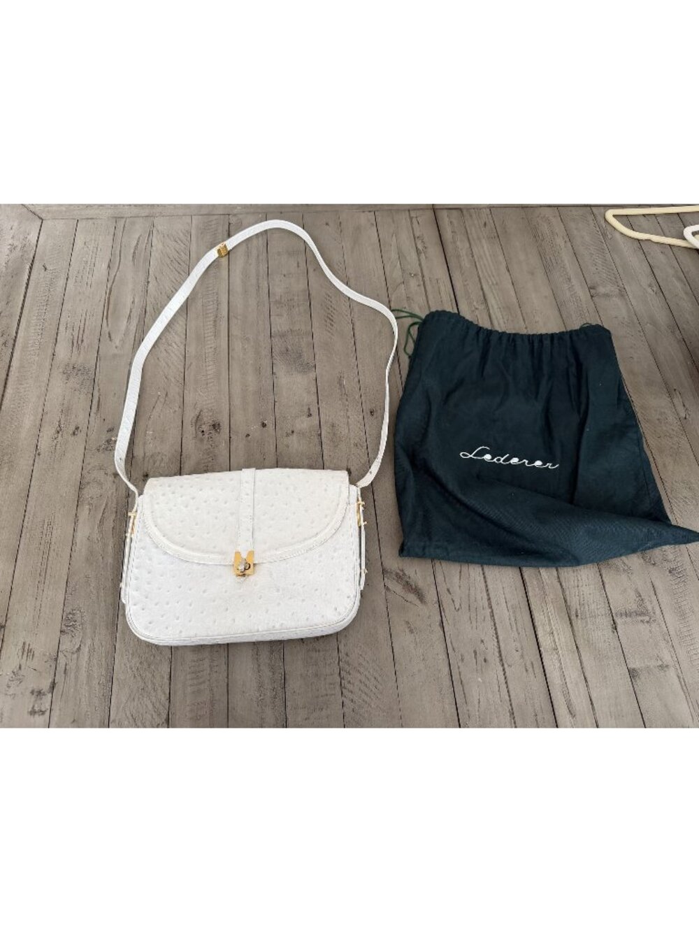 Vintage Lederer De Paris Ostrich Leather Bag